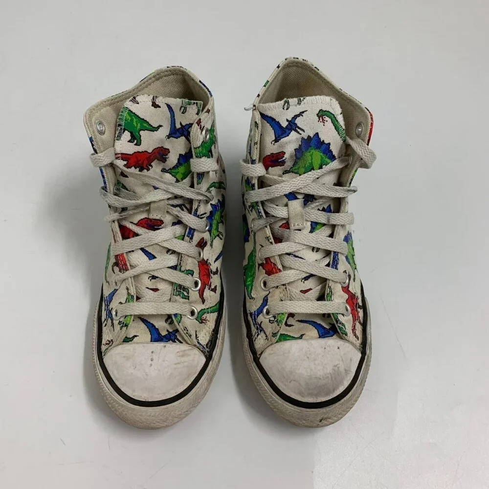 Converse Chuck Taylor Kids All Star Hi T-Rex Stegosaurus Dino‎ Sneaker Size 3